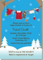 Clothesline Christmas - Baby Shower Invitations