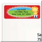 Circus Lion - Birthday Party Return Address Labels