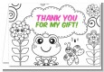 Color Your Own - Spring Garden - Birthday Party Thank You Cards thumbnail