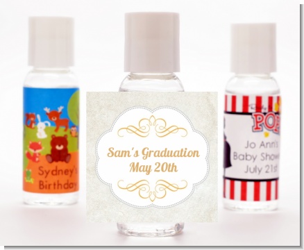Con-Grad-ulations - Personalized Graduation Party Hand Sanitizers Favors