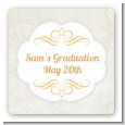 Con-Grad-ulations - Square Personalized Graduation Party Sticker Labels thumbnail