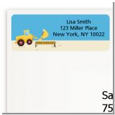 Construction Truck - Baby Shower Return Address Labels