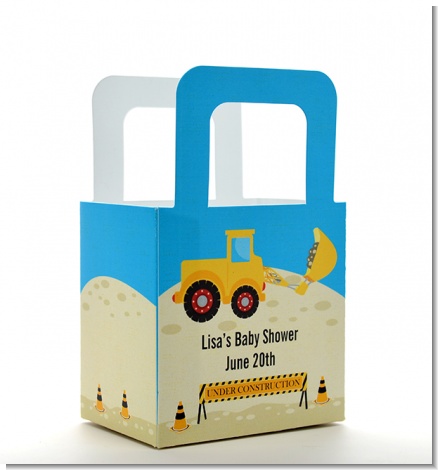 Construction Truck - Personalized Baby Shower Favor Boxes