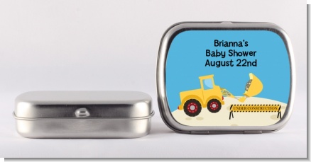 Construction Truck - Personalized Baby Shower Mint Tins