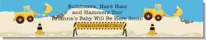 Construction Truck - Personalized Baby Shower Banners