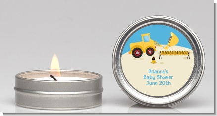 Construction Truck - Baby Shower Candle Favors