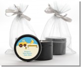 Construction Truck - Baby Shower Black Candle Tin Favors