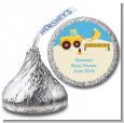 Construction Truck - Hershey Kiss Baby Shower Sticker Labels thumbnail