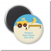 Construction Truck - Personalized Baby Shower Magnet Favors