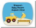 Construction Truck - Personalized Baby Shower Rounded Corner Stickers thumbnail
