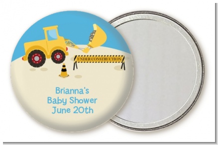 Construction Truck - Personalized Baby Shower Pocket Mirror Favors