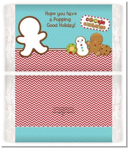 Cookie Exchange - Personalized Popcorn Wrapper Christmas Favors