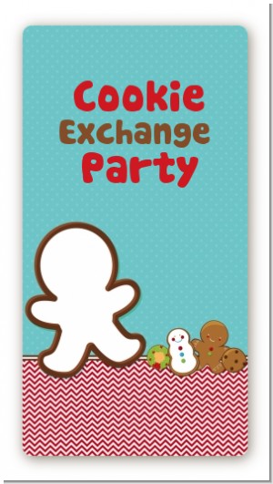 Cookie Exchange - Custom Rectangle Christmas Sticker/Labels