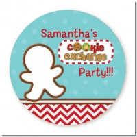 Cookie Exchange - Round Personalized Christmas Sticker Labels