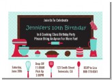 Cooking Class - Birthday Party Petite Invitations