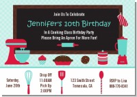 Cooking Class - Birthday Party Invitations