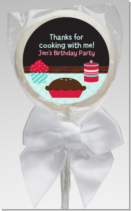 Cooking Class - Personalized Birthday Party Lollipop Favors