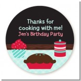 Cooking Class - Round Personalized Birthday Party Sticker Labels