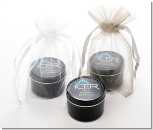 Corporate - Black Candle Tin Favors