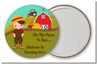 Country Boy On The Farm - Personalized Birthday Party Pocket Mirror Favors