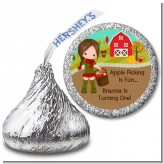 Country Girl Apple Picking - Hershey Kiss Birthday Party Sticker Labels