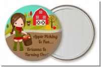 Country Girl Apple Picking - Personalized Birthday Party Pocket Mirror Favors