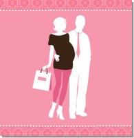 Silhouette Couple  It's a Girl Baby Shower Theme