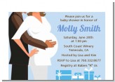 Couple Expecting Boy - Baby Shower Petite Invitations