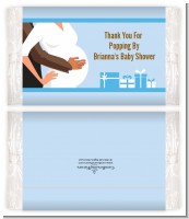 Couple Expecting Boy - Personalized Popcorn Wrapper Baby Shower Favors