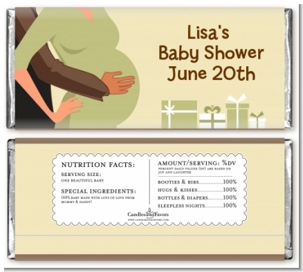 Couple Expecting - Personalized Baby Shower Candy Bar Wrappers