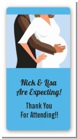 Couple Expecting Boy - Custom Rectangle Baby Shower Sticker/Labels