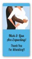 Couple Expecting Boy - Custom Rectangle Baby Shower Sticker/Labels thumbnail