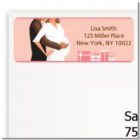 Couple Expecting Girl - Baby Shower Return Address Labels