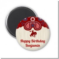 Cowboy Rider - Personalized Birthday Party Magnet Favors