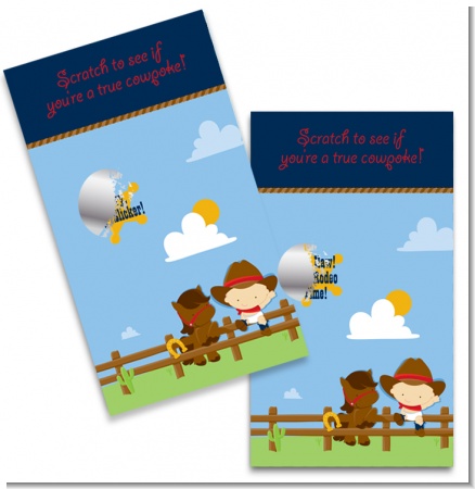 Little Cowboy - Baby Shower Scratch Off Game Tickets