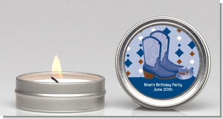 Cowboy Western - Baby Shower Candle Favors