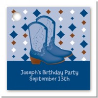 Cowboy Western - Personalized Birthday Party Card Stock Favor Tags