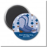 Cowboy Western - Personalized Baby Shower Magnet Favors