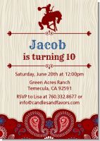 Cowboy Rider - Birthday Party Invitations