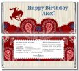 Cowboy Rider - Personalized Birthday Party Candy Bar Wrappers thumbnail