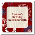 Cowboy Rider - Square Personalized Birthday Party Sticker Labels thumbnail