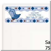 Cowboy Western - Birthday Party Return Address Labels