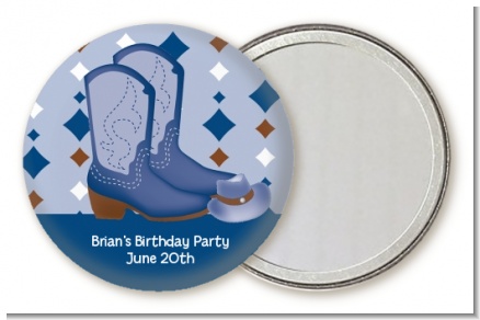 Cowboy Western - Personalized Birthday Party Pocket Mirror Favors