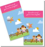 Little Cowgirl - Baby Shower Scratch Off Game Tickets