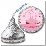 Cowgirl Western - Hershey Kiss Birthday Party Sticker Labels