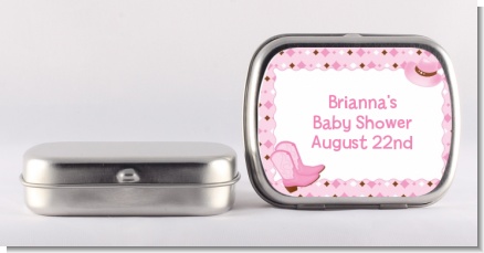 Cowgirl Western - Personalized Baby Shower Mint Tins