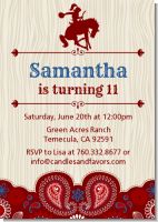 Cowgirl Rider - Birthday Party Invitations