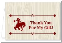 Cowgirl Rider - Birthday Party Thank You Cards