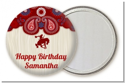 Cowgirl Rider - Personalized Birthday Party Pocket Mirror Favors