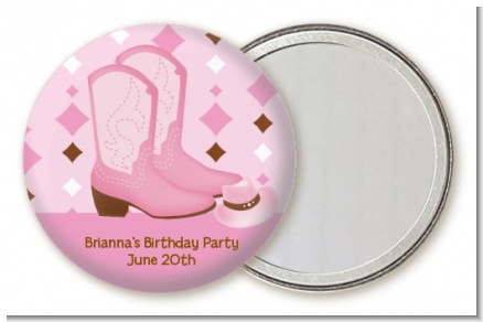 Cowgirl Western - Personalized Birthday Party Pocket Mirror Favors